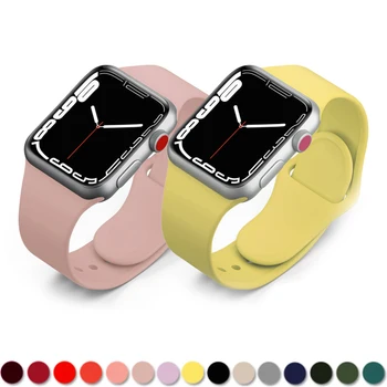 Curea pentru apple watch band 45mm 41mm 44mm 40mm iwatch trupa 42mm 38mm silicon curea apple watch 7/SE/6/5/4/3/2 pulseira