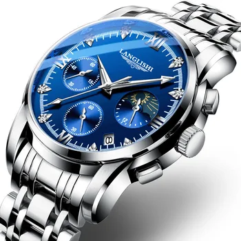 Noua Moda Barbati Ceas din Piele Watchband Inox rezistent la apa Luminos Ceasuri Cuarț Ceas de mână pentru Bărbați