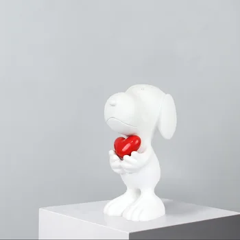 Dragoste Snoopy Drăguț Kawaii Sculptate Ornamente Celebritate pe Internet Living Intrare TV Vin Creative Moderne Decoratiuni Dormitor