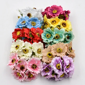 12pcs Flori Artificiale de înaltă calitate de Mătase Cherry Buchet Pentru Nunta Decor Acasă DIY Scrapbooking Coroană de Flori artizanale