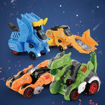 Drăguț Transformarea Dinozaur Masina Deformare Masina Jucării Inerțiale Alunecare Dino Masina Automata Transforma Jucărie Băieți Cadouri Copil Jucărie Cadou