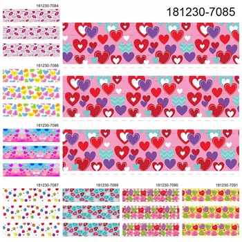 Nou de 50 de metri dragoste dulce inima panglică imprimată grosgrain Ziua Îndrăgostiților panglică 7083-7092