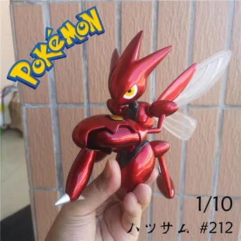 Pokemon 1/10 Scizor rosu Metalizat de culoare verde Metalizat, GK Acțiune Figura Model de Jucarii Cadou pentru Copii