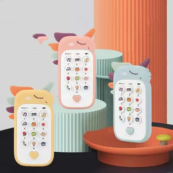 Telefonul copilului Jucării Bilingv Muzica Telefon de Dormit Artefact de Simulare de Telefon pentru Copii pentru Sugari Devreme Jucărie de Învățământ pentru Copii Cadouri