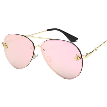 Vintage Pilot Cadru Metalic de Albine ochelari de Soare pentru Femei de Moda UV400 Polarizat Ochelari de Designer de Ochelari de Soare Nuante Oglindă