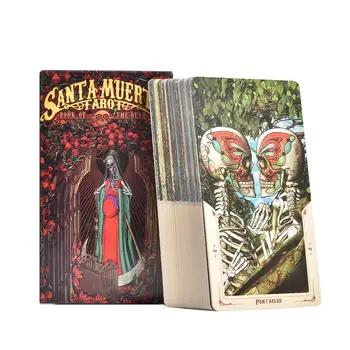 Santa Muerte Cărți de Tarot 78 de Coli Borad jocuri de tarot Oracle Joc de Cărți PDF Ghid