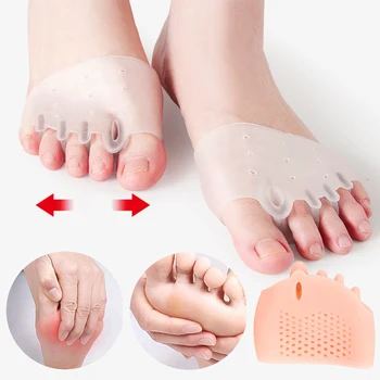 Cinci Degete picior din Față Tampoane pentru Femei Tocuri inalte Jumătate Tălpi Bataturi Bataturi picior din Față Îngrijire Durere Absoarbe Șocul Șosete Tep Pad Insertii