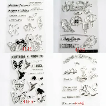 Manual de Carduri de Relief Folderul Șabloane Foi Album Foto Decor Mână Cont de Desene animate de Animale timbru clar Jucarii pentru Copii 1buc