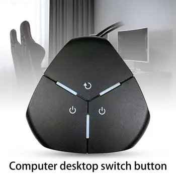 1,6 m Portabil Dual Porturi USB PC Desktop Caz Butonul de Alimentare Comutator pentru Internet, Bar