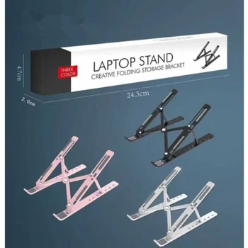 Suport pentru Laptop Portabil Hands Free ABS Reglabil Pliabil de Birou Laptop Stand Monitor de Disipare a Căldurii Bază Portabil Stand de Laptop