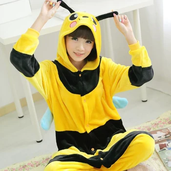 Adult Anime Kigurumi Onesies De Viespi Albine Costum Pentru Femei Animal Bondar Bat Lup Cusatura Onepieces Sleepwear Acasă Haine De Fata