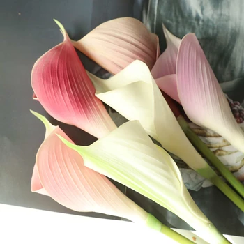 PU Flori Artificiale Real atinge Calla lily ramura False Buchet de Flori NS Model de Stil de Tabel Home Decor de Nunta Decor Toamna
