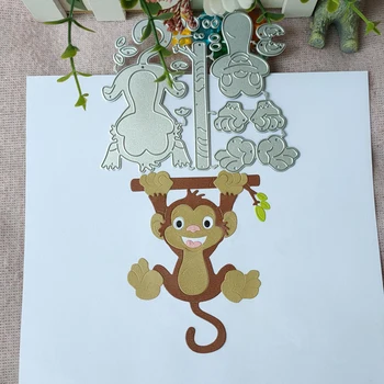 Animale noi maimute de metal de tăiere mor album foto album de hârtie diy card cadou decor în relief zaruri