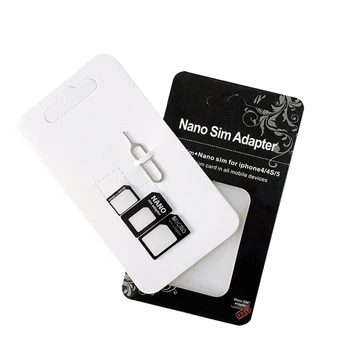 4-În-1 Adaptor De Card Sim Kituri Cu Card Pin Standard Micro Sim Card Tava Pentru Cartela Nano Sim Converter Aproape Perfect Slot Sim