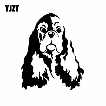 YJZT 12.Sezonul 8 episodul 15.9CM Cavalier Cocker Spaniel Dog Auto Autocolant Vinil Decal Masina Fereastră Decor Negru/Argintiu C24-1353