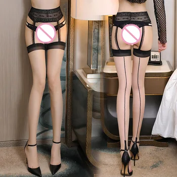 Palatul De Lux 6 Stiluri Sexy O Singură Bucată Ciorapi Femei Top Din Dantela Cu Jartiere Coapsa Inalta Ciorapi Doamnelor Nailon Chilot