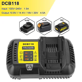 Încărcător rapid DCB118 Încărcător 4.5-O Pentru DeWalt 10.8 V 12V 14.4 V 18V Li-ion DCB101 DCB200 DCB140 DCB105 DCB200