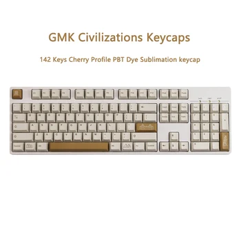 142 Cheile GMK Civilizații Taste Cherry Profil PBT Sublimare Mecanice Keyboard Keycap Pentru MX Comutator 1.75 U 2U Schimbare