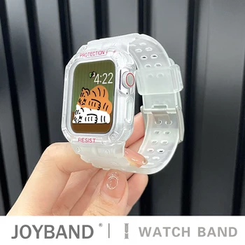 Pentru Apple Watch Band 44mm 45mm 42mm 40/38 Curea de Ceas pentru iwatch Seria 7 6 5 4 SE Sport Robust Bratara de Silicon Acoperă Braclet