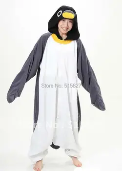 Nou Animal Adult Gri Pinguin Cosplay Onesie Pijamale Pijamale Costum(de seară)