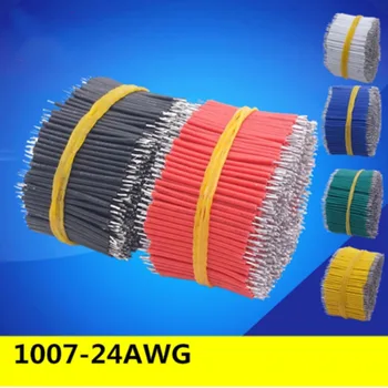 50PCS/LOT 1007-24AWG Staniu Placat cu PCB Lipire prin Cablu 24AWG 15cm 150mm Zbura Fuzibil Cablu Tin Conductor Conector de Sârmă