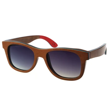 2019 Noi Skateboard din lemn bărbați ochelari de soare pentru femei brand de ochelari de designer de moda pentru bărbați polarizat ochelari de soare din lemn de vară, ochelari de