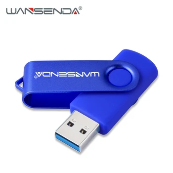 WANSENDA Rotație USB 3.0 Flash Drive Metal Pen Drive 16GB 32GB 64GB, 128GB, 256GB de Mare Viteză USB 3.0 Memory Stick Pendrive