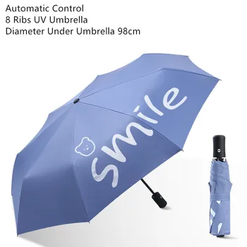 Windproof Rabatabile Automat Umbrele de Ploaie Umbrelă Femei Soare Paraguas Corporation Anti UV Umbrela în aer liber, Bărbați, Copii 8Ribs