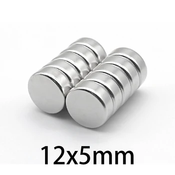 10-400 buc n35 Neodim Magneți Puternici 12mmx5mm Rotunde cu statut Permanent de pământuri rare 12x5mm Magnet Neodim foarte Puternic magnetic 12*5 mm