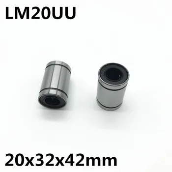 2 buc LM20UU rulment cu bile diametru interior 20x32x42mm ghid liniară a axei optice rulmenti rulmenti Liniari de mișcare de înaltă calitate LM20