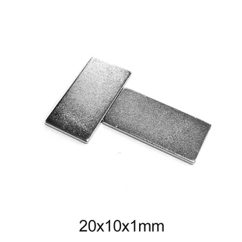 20~500PCS 20x10x1 mm Pătrat Super-Magnet Puternic din Neodim Bloc Magneți Permanenți 20x10x1mm Puternic Magnetice Magneți 20*10*1