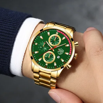 New Sosire Ceas pentru Bărbați Trend Watch Nou Cuarț Ceas Luminos Calendar Bărbați ' s Ceas din Oțel Inoxidabil Ceas Relojes Hombre Para
