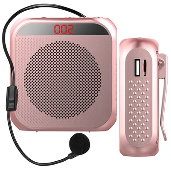 Portabil Mini Voce Amplificator de 5W 2400mAh Multifunctional Personal Vorbitor de Voce cu Microfon Display pentru Discursul Întâlnire 4x3x1