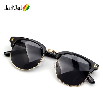 JackJad 2021 Vintage Clasic Jumătate Cadru Rotund Stil HENRY ochelari de Soare T Metal Brand de Moda de Design Ochelari de Soare Oculos De Sol 8015