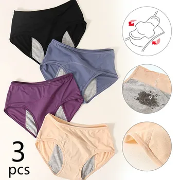 3pcs etanșe Menstrual Chilotei Fiziologice Pantaloni Femei Lenjerie de corp Perioada Confortabil rezistent la apa Boxeri