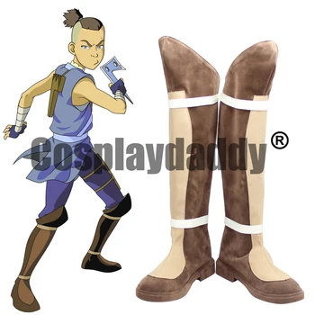 Avatar: The Last Airbender de Apă din Sud Trib Războinic Sokka Halloween Cosplay Pantofi Înalți Genunchi-Cizme înalte X002