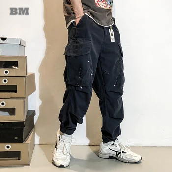 2022 Japoneză Streetwear Tendințe De Moda Pantaloni Barbati Haine Harajuku Casual Harem Pantaloni De Înaltă Calitate, De Culoare Kaki, Joggeri