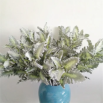 76cm mare 2 buc artificiale buchete de flori artificiale Senecio cineraria&dusty miller&Centaurea cineraria&Artemisia stelleriana