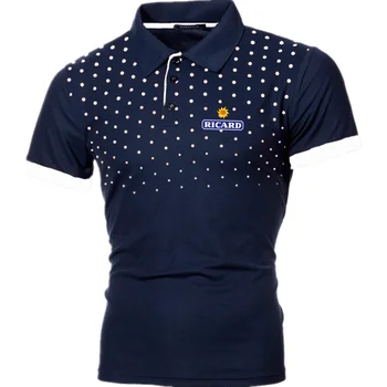 2022 RICARD Bărbați Solid de Culoare Moda Tricou Polo de Vara Barbati Business Casual T-Shirt pentru Bărbați 3D de Top cu Maneci Scurte