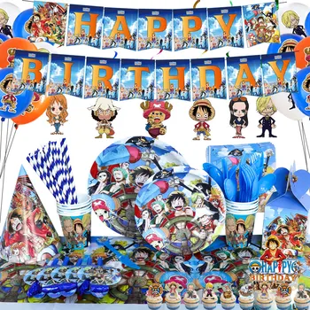 Una Bucata Petrecere Decoratiuni Veselă De Unică Folosință Seturi Luffy Temă Articole Party Copii Vacanta Sarbatori Jucarii Si Cadouri