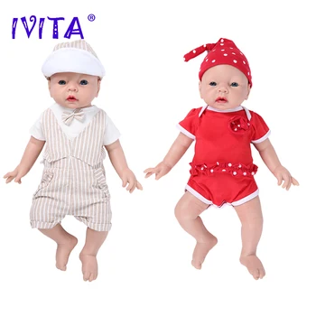 IVITA WG1506 20inch 3.2 kg 100% Corp Plin de Silicon Renăscut Baby Doll Realiste Nou-născut Moale Papusa cu Haine pentru Copii, Jucarii