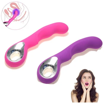 AV Bagheta Latex Masaj Vibrator punctul G USB Reîncărcabilă Impermeabil Erotic Clitoris Vagin Stimulator Anal Dildo jucarii Sexuale Pentru Femei