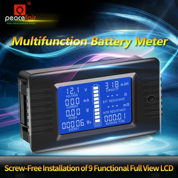 Peacefair Baterie Tester 9în1 Tensiune Metru Amp Voltmetru Curent de Energie Impedanta Capacitate de Rezistență la SOC Monitoriza 0-200V