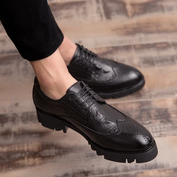Manual Clasic formale pantofi rochie de afaceri oameni de Moda Biroul de Partid Rochie de Mireasa Pantofi Barbat din Piele Barbati Pantofi Oxford