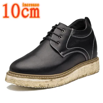 Înălțime-creșterea Pantofi Barbati Internă Crește de 10 cm Cizme Cizme Martin Ghete de Iarna Plus Catifea Caldă Lift Pantofi