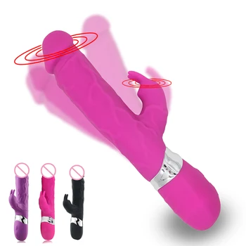 Rabbit Vibrator G-Spot Stimulator Clitoris Stimularea Femei Masturbare Cuplu Sex Porno Jucarii Produse pentru Femei Frământa Jucarii