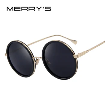 MERRY Moda pentru Femei Rotund ochelari de Soare de Designer de Brand Nuante Clasice de Lux ochelari de Soare S'7432