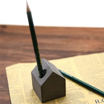 Beton de ciment geometrie silicon mucegai Noroi creative pen holder prespapier casă mică cadou
