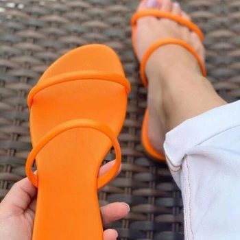 2022 Femei Papuci de Lux Bomboane de Culoare Femei Dublu-strat Plat Sandale și Papuci Femei Plus Dimensiune Slide-uri de Femei Sandale