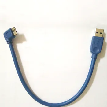 USB3.0 AM Să MicroB de 90 de Grade Cot de Mare Viteză de Transmisie de Date prin Cablu 29cm Scurt Cablu USB3.0 Cablu De Date Adaptor